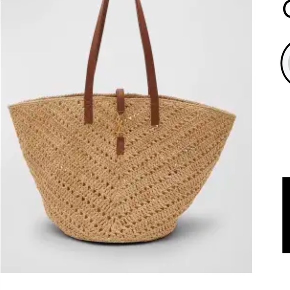 Saint Laurent large  raffia tote - Picture 6 of 7